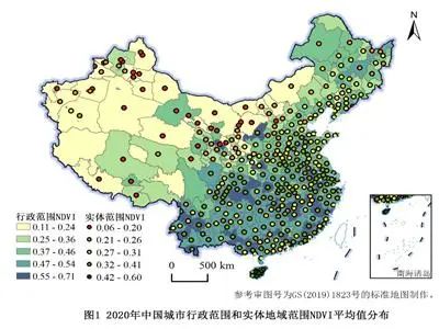 中国十年度及361个城市平均NDVI值统计数据集 （250 m，1990-2