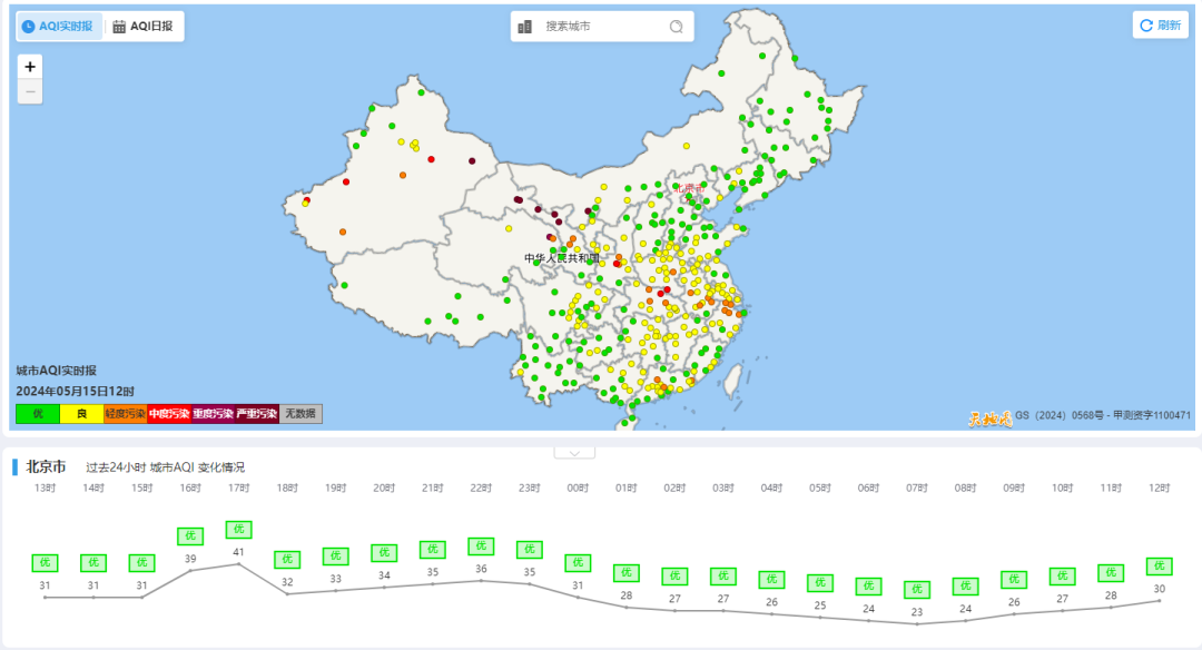 2014-2024年全国监测站点的15个指标监测数据